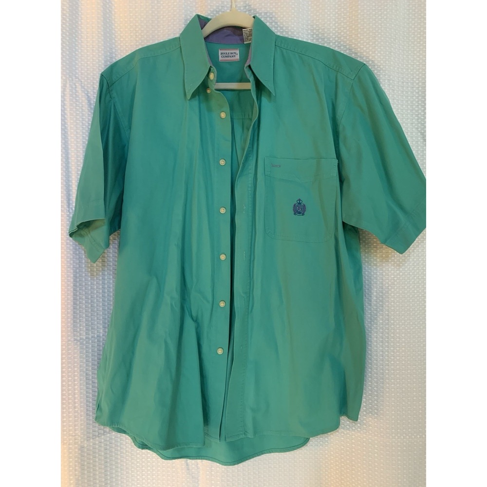 Bugle Boy Company Mens Medium Sea‎ foam Green Button down